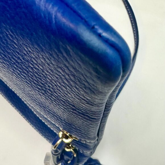 Dooney & Bourke DB Triple Zip North South Blue Pebbled Leather Utility Crossbody - Picture 14 of 14